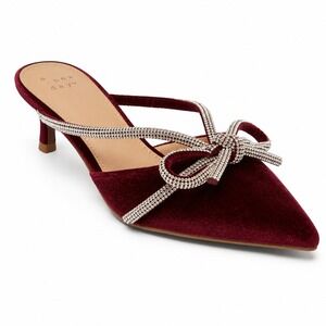 Women's Gwen Rhinestone Bow Heels A New Day Burgundy Size 7 New With‎ Tags